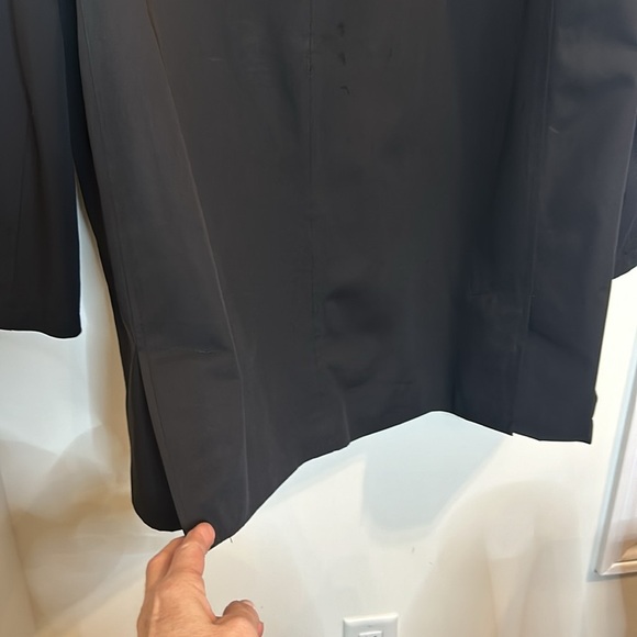 London Fog Single Breasted Black 3/4 Trench Coat Jacket Men’s Size  44T - Picture 9 of 14